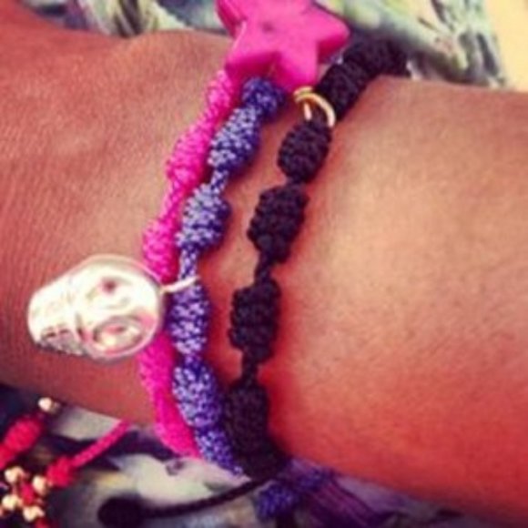 Mono & Me turquoise calavera skull adjust Bracelet - Picture 3 of 4